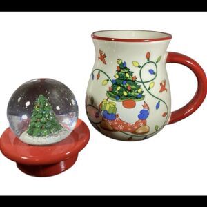 Temp-tations 4-Pack 16-oz Mugs with Snow Globe Lids Festival Gnome